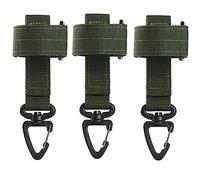 ACEXIER 3 llaveros tácticos para Exteriores, con Clip de Engranaje, Bolsa para cinturón, Llavero Equipamiento Diario Molle, Guantes de cincha, Soporte de Cuerda, Gancho Militar Molle (Green)
