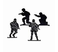 ACEXIER 4 unids/Set Juego de Objetivo de Metal de Tiro de Soldado al Aire Libre A.-E.-G GBB Airsoft Entrenamiento de Tiro practicando Objetivo Paintball Accesorios BK