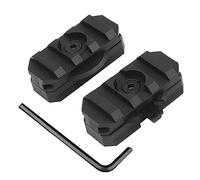 ACEXIER Adaptador de Montaje de Riel Lateral de Casco Ajustable 360 Grados ARC Guía de Rotación para Airsoft Táctico Casco Rápido 19mm Picany Slot 1Pair (Black)