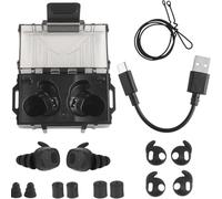 ACEXIER Auriculares tácticos Bluetooth 5.3 con cancelación de ruido, intraauriculares para caza y tiro, protección auditiva (Black)