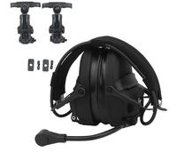 ACEXIER Auriculares tácticos GEN 6 con cancelación de ruido y micrófono de brazo robótico para caza, paintball, CS, casco militar (Black)
