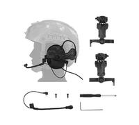 ACEXIER Auriculares tácticos para casco: auriculares de comunicación con cancelación de ruido, micrófono reversible, diseño plegable, protección auditiva NRR21dB para actividades al aire libre (BCP)