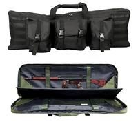 ACEXIER Bolsa Táctica Rifle 36" Doble Funda para Carabina Mochila Molle Funda para Armas Largas Caza Francotirador Paquete Militar (Black)