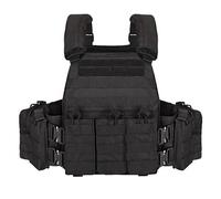ACEXIER Camuflaje de Caza Molle Chaleco Tactico Ejercito Portaplacas Chaleco Tactico (Black)