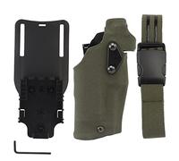 ACEXIER Funda de Pistola táctica para G1ock 17/19 con Linterna X300/X300U Caza Airsoft Funda Accesorios Pierna Shroud Caída (Green)