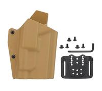 ACEXIER Kydex Funda Táctica Ligera para Glock17/19/19X/45 con TLR-1 Linterna Pistola Funda De Liberación Rápida QLS Kit Airsoft Gear (Tan)