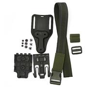 ACEXIER Táctico Correa Drop Leg Band Sistema de Cierre rápido para G1ock 17 M9 Adaptador de Plataforma de Funda de Pistola con QLS 19 22 Accesorio de Caza (Green-3PCS Short Set)