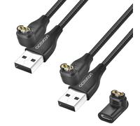 aceyoon 2 Pack Cargador Compatible con Garmin Fenix 7 7S 7X 6 6S 6X Pro 5 5S 5X Plus, Cable de Carga USB 1M Nylon Trenzado para Garmin Forerunner 935 945 745 45 45S 245, Approach S10 S40 S60