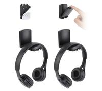 aceyoon 2 Piezas Soporte Auriculares, Plegable Soporte Cascos Gaming Gancho Sujeta Colgador Auricular Debajo Escritorio Mesa Universal Adhesivo Stand for PC, Gaming Headphones, Cables (Negro)