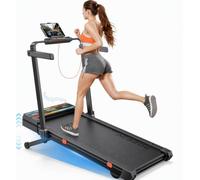 Acezoe Almohadilla para Caminar con 15% de inclinación automática, Cinta de Correr Plegable para el hogar con Barra de Mango, 3.0HP silenciosa Debajo del Escritorio con aplicación, Altavoz y cinturón