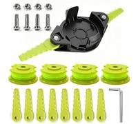 ACFHRL2 Kit de cabezal de cuerda para recortadora Ryobi P2008A P2008BTL RY40021 P2080 P20100 RY40240 P20120VNM P20140VNM P20200VNM AC80RL5 Cuerda de repuesto para recortadora Ryobi One Plus+