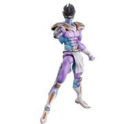 Acfigure JoJo's Jotaro Star Platinum Cujoh Jolyne Stone Free Action Movible con accesorios, figura de anime de 17 cm en caja de PVC para decoración y regalo coleccionable (estrella platino morado)