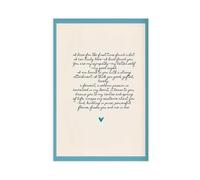 ACFTAIN Cartas de amor románticas con citas de literatura - Vintage Book Lovers manuscritas a mano románticas Jane Eyre arte pared carteles hogar bar restaurante garaje café logotipo regalo 16 x 24