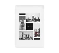 ACFTAIN Impresión de Londres Montage City, monumento del Big Ben en blanco y negro, lienzo, decoración de pared, pósteres, hogar, bar, restaurante, garaje, cafetería, logotipo, regalo, 60 x 90 cm