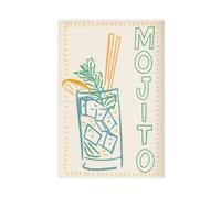 ACFTAIN Mojito Cocktail Preppy Summer Bar Fun Fresh Pastel Fashion Canvas Art Wall Decor Posters Home Bar Restaurant Garage Cafe Logo Gift 20 x 30 pulgadas (50 x 75 cm)