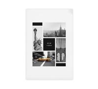 ACFTAIN Póster moderno de la Estatua de la Libertad de Nueva York en blanco y negro, 1 lienzo, impresiones artísticas para pared, sala de estar, dormitorio, decoración de 60 x 90 cm