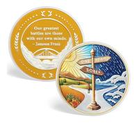 ACGZQY 1 año Sobriety Coin - Signos de carretera originales Sobriety Chip renacido de Storm AA Chips and Medallions Token Aa Na Alcohólicos Anónimos regalos de sobriedad