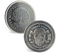 ACGZQY Memento Mori Coin - Tree of Life Memento Vivere Calavera Skull Recordatorio de sobriedad Sobriedad Dec Regalos de recuperación fría Regalos de medallón