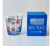 ACHAWYUSN Taza de agua de vidrio dibujada a mano, leche, cerveza, jugo, desayuno, taza de té, diseño de dibujos animados, ilustración de diseño creativo, regalo excelente para amigos y familiares