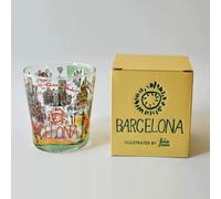 ACHAWYUSN Taza de agua de vidrio dibujada a mano, leche, cerveza, jugo, desayuno, taza de té, diseño de dibujos animados, ilustración de diseño creativo, regalo excelente para amigos y familiares