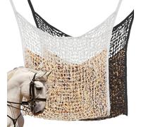 Achicklead Red de heno de alimentación lenta, 2 bolsas de heno para caballos, cabras, remolques, suministros de alimentación de caballos, alimentador de viaje ajustable, bolsa de alimentación de gran