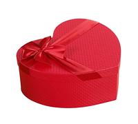 AchidistviQ 1pc Caja de Regalo en Forma de corazón, Cajas de Embalaje de Regalo Rojo con Tapas y Arcos de Cinta de satén para la decoración de la Fiesta de Bodas de cumpleaños del día de San Val
