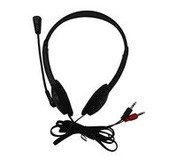 AchidistviQ Auriculares Intrauditivos con Cable De 3,5 Mm Estéreo con Micrófono para Computadora Portátil Auriculares para Colocar sobre Las Orejas Negro