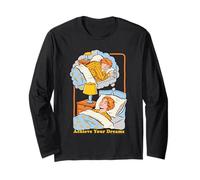 Achieve Your Dreams Sarcasm Retro Vintage Funny Adult Humor Manga Larga