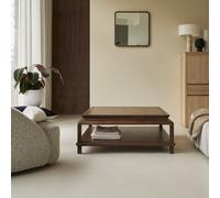 Achille - Mesa de centro cuadrada de acacia maciza H 40 x B 103 x T 103 cm
