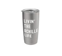 Achille viviendo la vida de Achille Nombre Divertido Vaso térmico de acero inoxidable de doble pared