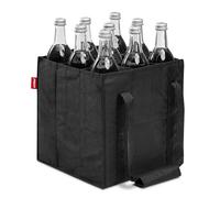 achilles Bolsa para 9 Botellas de 1,5 litros, Bolsa de Transporte con separadores para Botellas, Bolsa de la Compra con 9 Compartimentos, 27 cm x 27 cm x 27 cm Negro para 9 Botellas