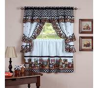 ACHIM Curtain Juegos de cabaña de Ventana Suave, Mezcla poliéster, Multicolor, 57x36