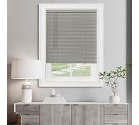 Achim Home Decor GII Morningstar - Persiana Veneciana Interior Mini sin cordón de 76 x 162,5 cm, con Lamas horizontales de 2,5 cm y Color Gris, con Filtro de luz