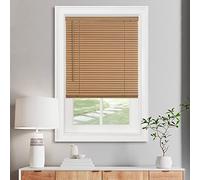 Achim Home Decor GII Morningstar - Persiana Veneciana Interior Mini sin cordón de 76 x 162,5 cm, con Lamas horizontales de 2,5 cm y Acabado imitación Madera, con Filtro de luz