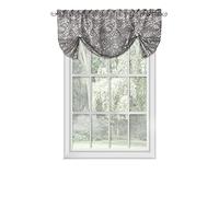 ACHIM Home Furnishings Charlotte Rod Pocket Window Curtain Panel, Gris, Valance