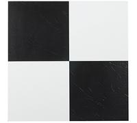 Achim Home Furnishings FTVSO10320 Nexus 12-Inch Vinyl Tile, Solid Black and White, Pack of 20