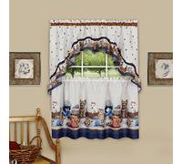 Achim Home Furnishings Nivel de Ventana Suave y botín, Poliéster, Azul Marino, 57x36