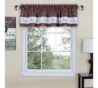 Achim Soft Window Valance Cenefa de Ventana Suave, Poliéster, Granate, 58x14