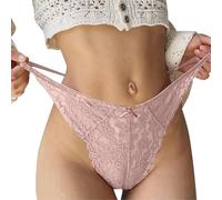 Achimlt Tanga Bikini Mujer Tanga De Encaje Rozaduras Muslos Sexy con para Mujer Un Par con Recortes Pantalones En T con Patrón Transpirable Bragas Deportivas Sin para Yoga Tanga Invisible Mujer (S)