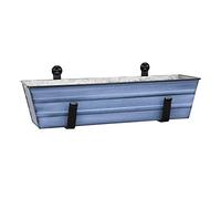 Achla Caja de Ventana y Soportes, Metal, Azul, S