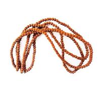 Achleshwar Rosario unisex nepalí original certificado en laboratorio, 108 + 1 cuentas Rudraksha 5 Mukhi Mala para llevar, Japa, meditación, canto, Puja (marrón natural, 0.157 pulgadas)