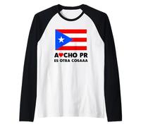 Acho PR Es Otra Cosa Puerto Rico Flag Boricua Team Los Nenes Camiseta Manga Raglan