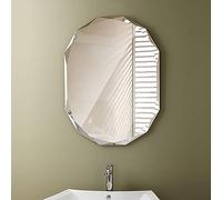 ACHZYFT Espejo De Baño Ovalado, 45X60cm,60X80cm Espejo De Pared, Espejo Decorativo Sin Marco, Espejo De Maquillaje, HD, A Prueba De Explosión, Dos Métodos De Instalación(Size:45×60cm)