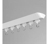 ACHZYFT Riel De Cortina De Techo Ultrafino, Conectores De Esquina, Barra De Cortina Separadora De Ambientes, Rieles De Cortinas De Aluminio En Forma De V, Viene con Riel(Size:2.8M,Color:Blanco)