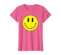 Acid House Smile Retro 80s I Musical Classic Raver Camiseta, Mujer, Rosa Jaspeado, S