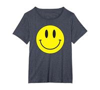 Acid House Smile Retro 80s I Musical Classic Raver Camiseta, Mujer Tallas Grandes, Azul Jaspeado, 6XL Grande