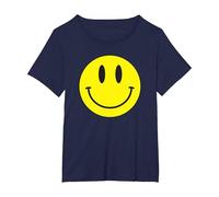 Acid House Smile Retro 80s I Musical Classic Raver Camiseta, Mujer Tallas Grandes, Azul Marino, 4XL Grande