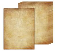 Acidea 100 hojas de papel de papelería vintage, 120 g/m² más grueso, A4 vintage de doble cara, papel de membrete de aspecto texturizado antiguo para currículum, diploma, escritura, certificados