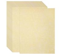 Acidea 100 hojas de papel de pergamino de edad avanzada, papel de pergamino impreso A4 grueso de 180 g/m², papel de pergamino de impresión de doble cara con textura antigua vintage para certificados,