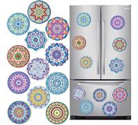Acidea Imanes de pintura de diamantes, 12 piezas de calcomanías de refrigerador de arte de diamantes, kits de arte fáciles de hacer tú mismo para adultos, decoración clásica de mandala para el hogar